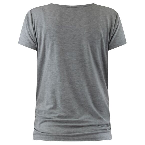 Gray Lightweight Knotted Front Tee - Picture 2 of 9